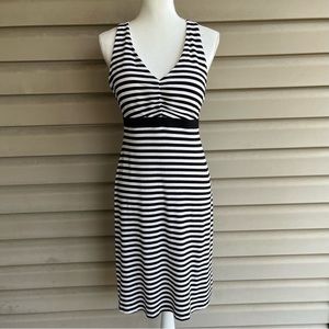 •Dakini• Striped Racerback Navy/White Dress - Size Medium